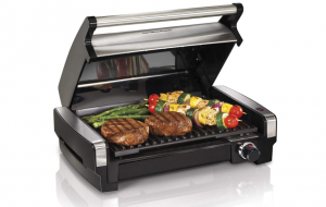 Hamilton Beach Electric Indoor Stainless Steel Grill—Best barrel-style stainless steel grill