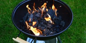 How to put out charcoal grill